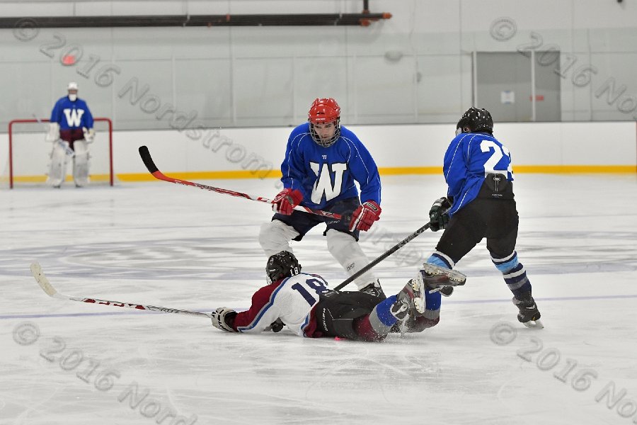 Wheaton College Men\'s Ice Hockey vs Middlesex Community College. - Photo By: KEITH NORDSTROM